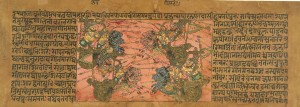 Battle_Scene_Between_Kripa_and_Shikhandi_from_a_Mahabharata